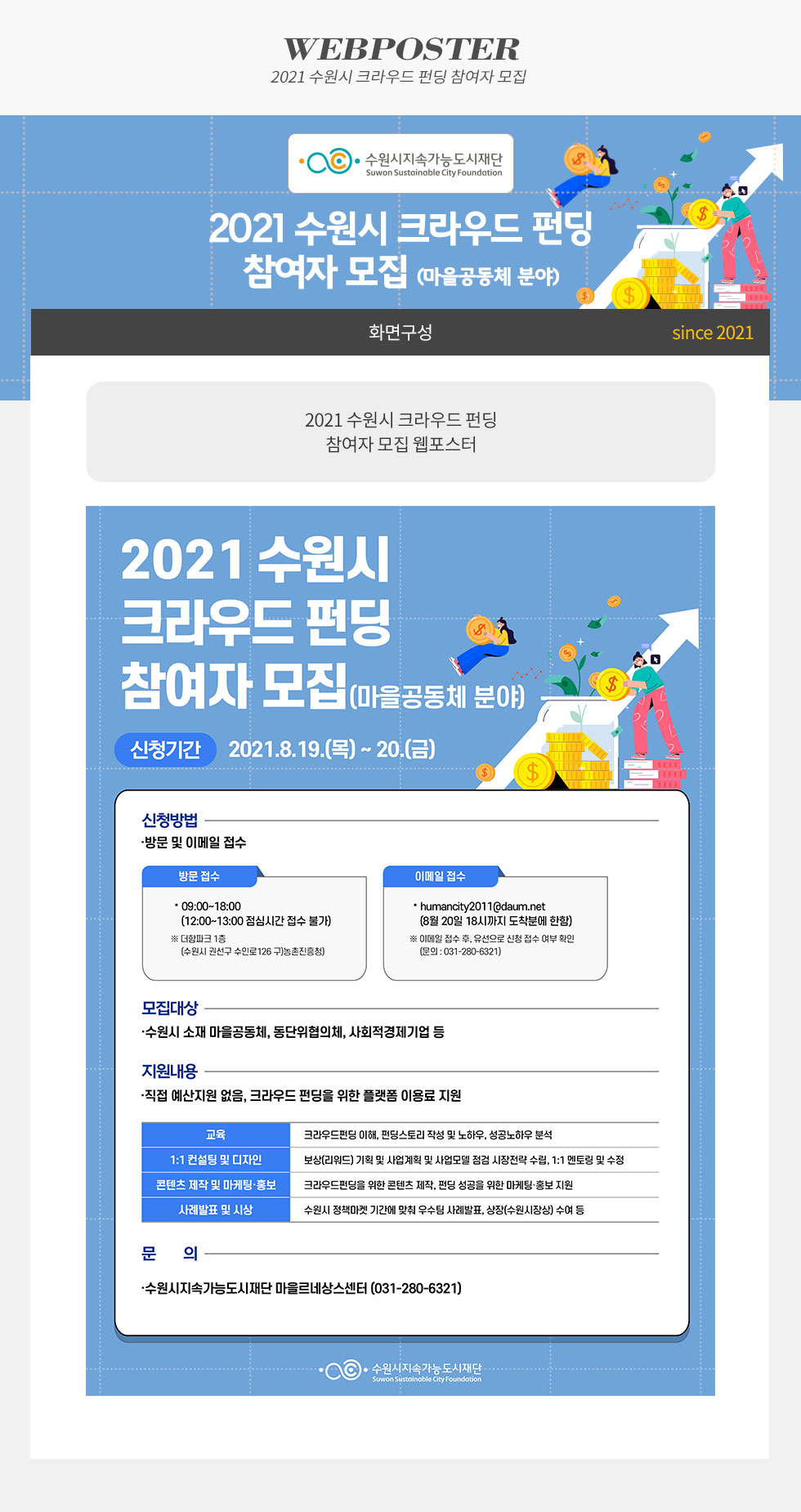 2021 수원시 크라우드 펀딩 참여자 모집